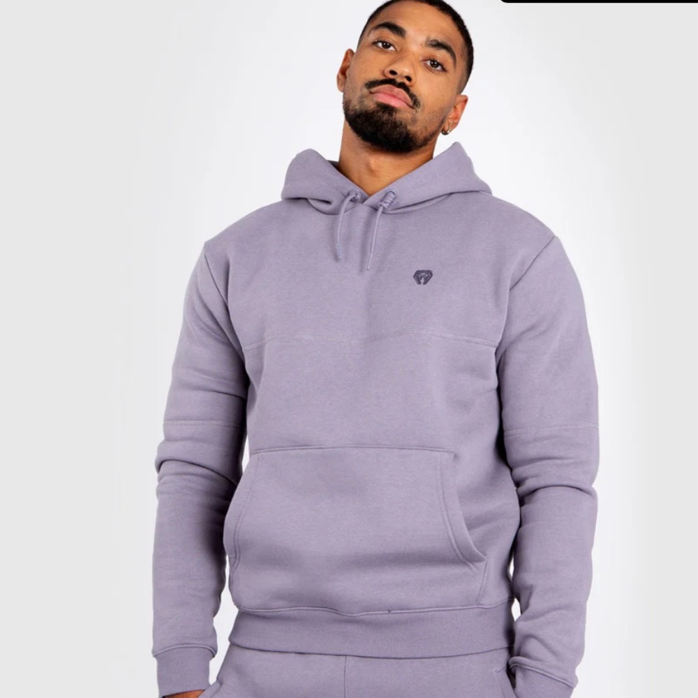 Venum Silent Power Hoodie Sz M Lavender Grey Streetwear Casual Pullover